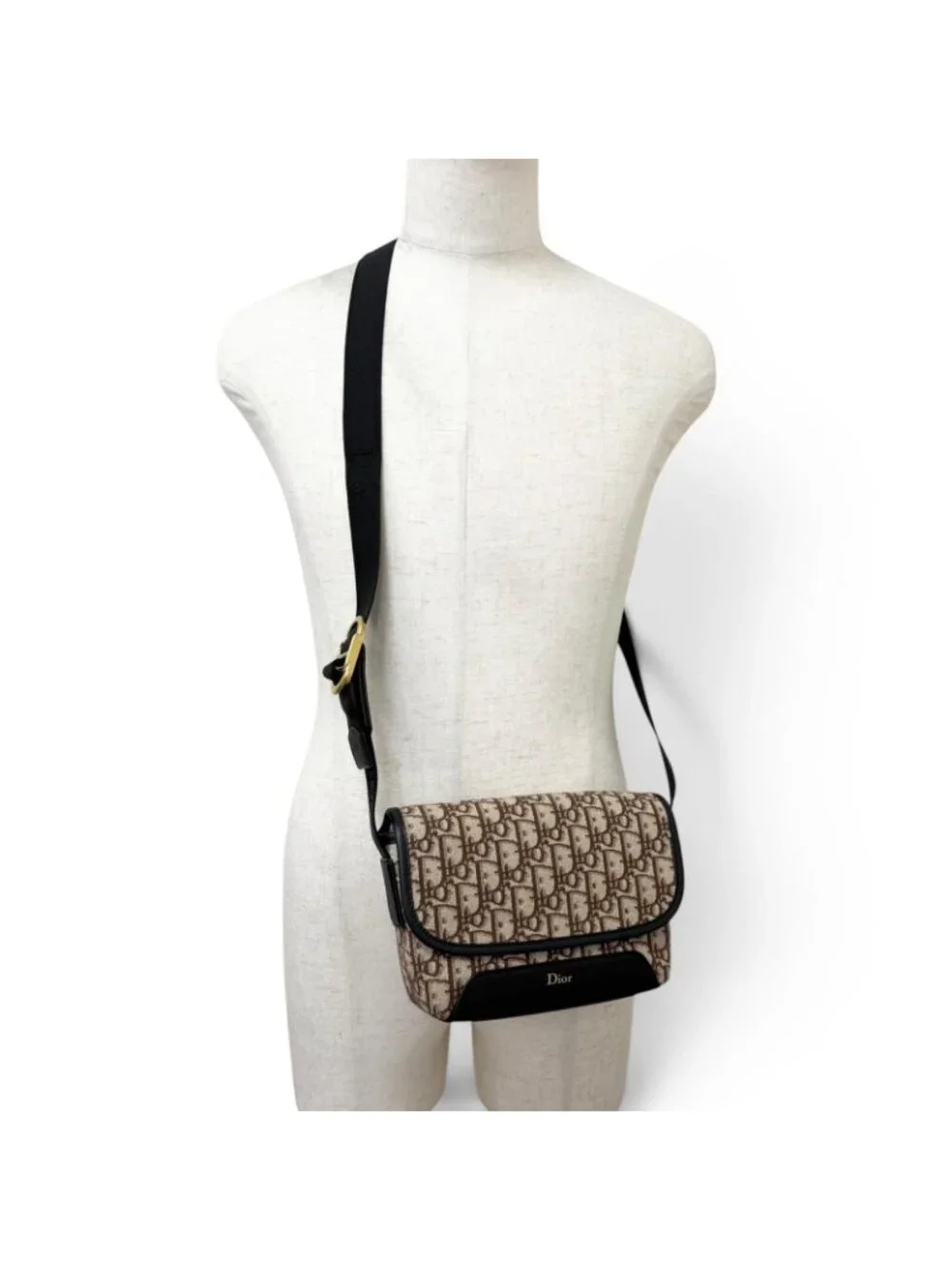 Dior Homme Messenger Bag with Flap Mini Leather Oblique